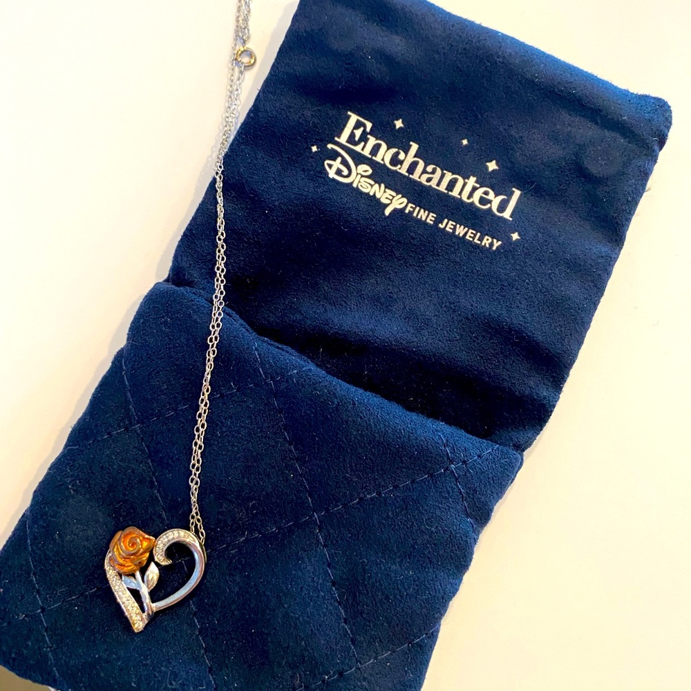 Disney Enchanted rose necklace in great condition